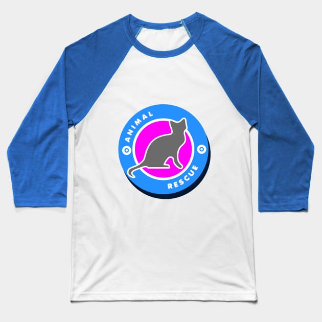 Animal Rescue Baseball T-Shirt by imagifa